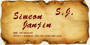 Simeon Janjin vizit kartica